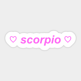 "scorpio" ♡ Y2K zodiac slogan Sticker